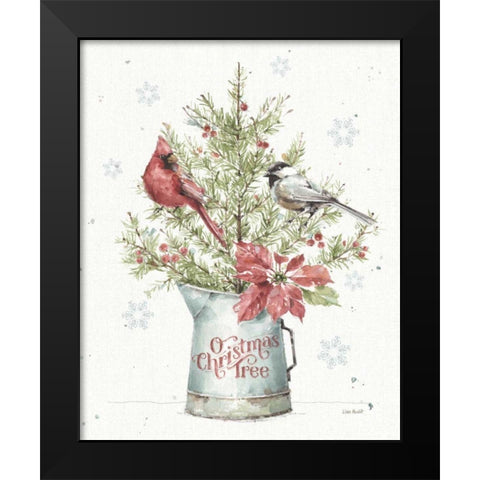 A Christmas Weekend II with Chickadee Black Modern Wood Framed Art Print by Audit, Lisa