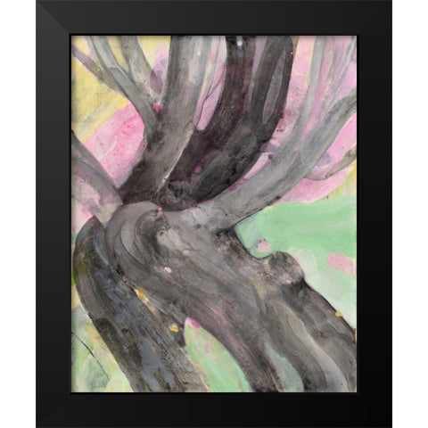 Branching Out I Black Modern Wood Framed Art Print by Hristova, Albena