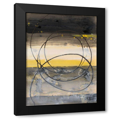 Horizon Balance I Black Modern Wood Framed Art Print by Hristova, Albena
