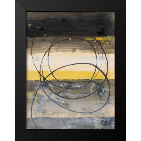 Horizon Balance I Black Modern Wood Framed Art Print by Hristova, Albena