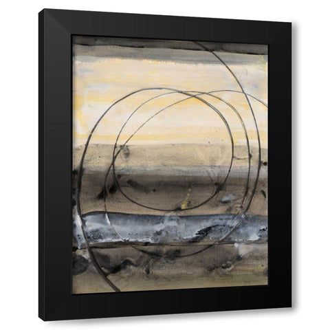 Horizon Balance II Black Modern Wood Framed Art Print by Hristova, Albena