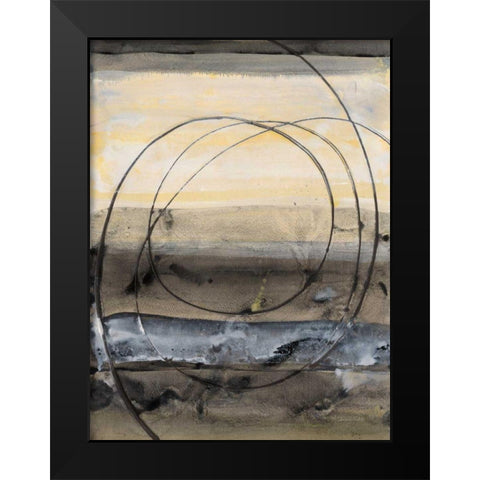 Horizon Balance II Black Modern Wood Framed Art Print by Hristova, Albena