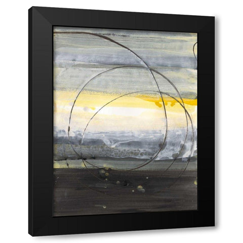 Horizon Balance IV Black Modern Wood Framed Art Print by Hristova, Albena