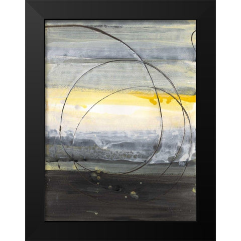 Horizon Balance IV Black Modern Wood Framed Art Print by Hristova, Albena