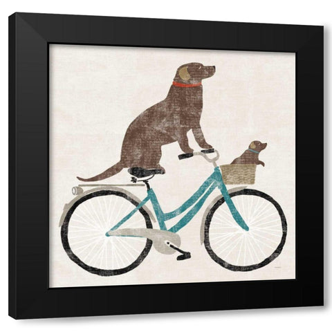 Lab Ride Black Modern Wood Framed Art Print with Double Matting by Schlabach, Sue