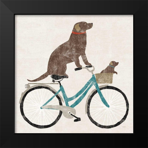 Lab Ride Black Modern Wood Framed Art Print by Schlabach, Sue