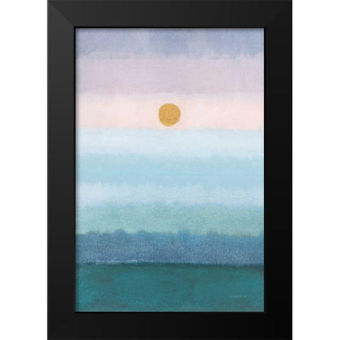 Rising and Setting Black Modern Wood Framed Art Print by Nai, Danhui