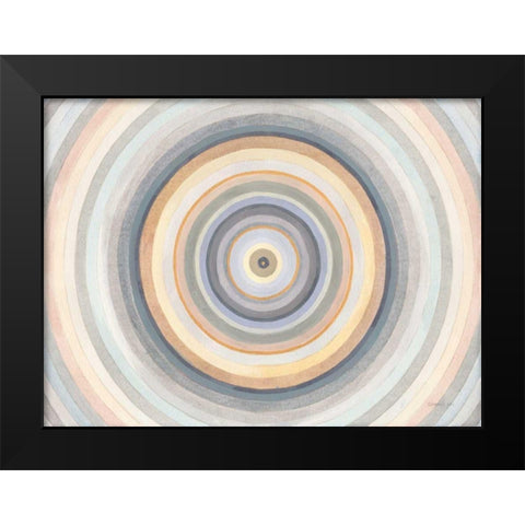 A Peaceful Center Black Modern Wood Framed Art Print by Nai, Danhui