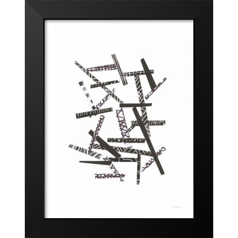 Pick Up Sticks I Black Modern Wood Framed Art Print by Prahl, Courtney