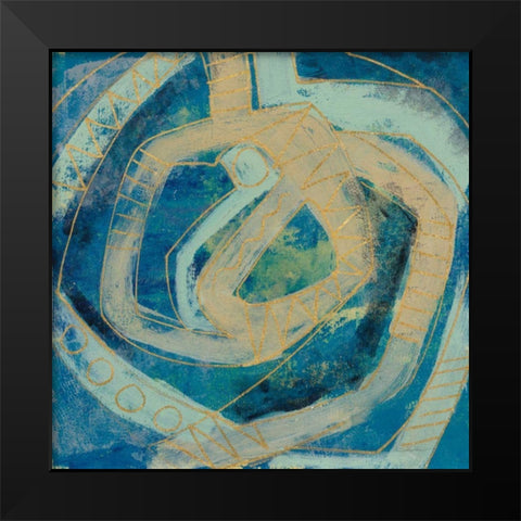 Mid Modern Tile I Black Modern Wood Framed Art Print by Vassileva, Silvia