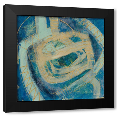 Mid Modern Tile II Black Modern Wood Framed Art Print by Vassileva, Silvia