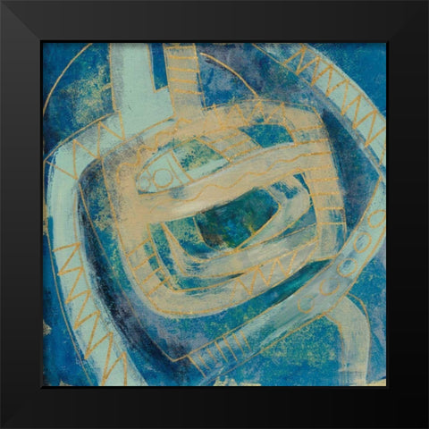 Mid Modern Tile II Black Modern Wood Framed Art Print by Vassileva, Silvia