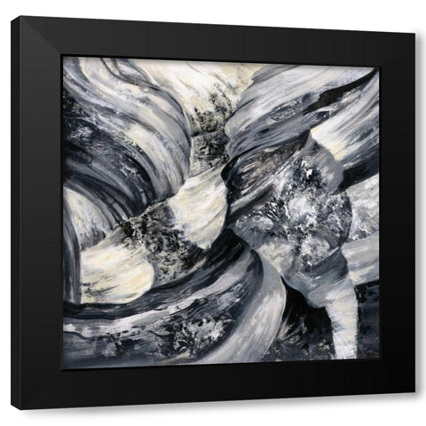 Graphic Canyon I Black Modern Wood Framed Art Print with Double Matting by Vassileva, Silvia