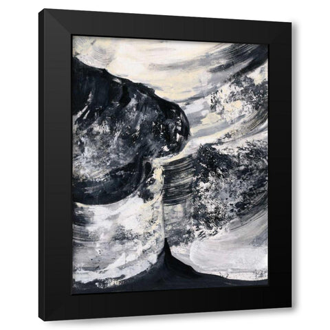 Graphic Canyon II Black Modern Wood Framed Art Print with Double Matting by Vassileva, Silvia