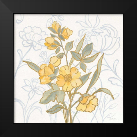 Flower Sophistication I Black Modern Wood Framed Art Print by Vassileva, Silvia