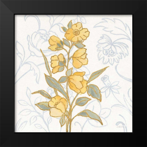 Flower Sophistication II Black Modern Wood Framed Art Print by Vassileva, Silvia