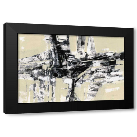 Graphic Fishermans Net Black Modern Wood Framed Art Print by Vassileva, Silvia