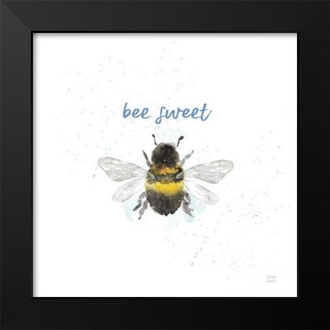 Bee Harmony VI White Black Modern Wood Framed Art Print by June, Dina