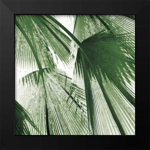 Leaf Abstract III Green Black Modern Wood Framed Art Print by Goldstein, Ed