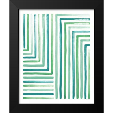 Sea Glass Sunset III Black Modern Wood Framed Art Print by Marshall, Laura