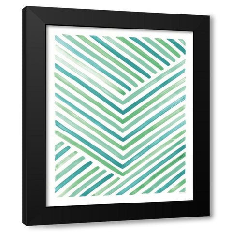 Sea Glass Sunset IV Black Modern Wood Framed Art Print by Marshall, Laura