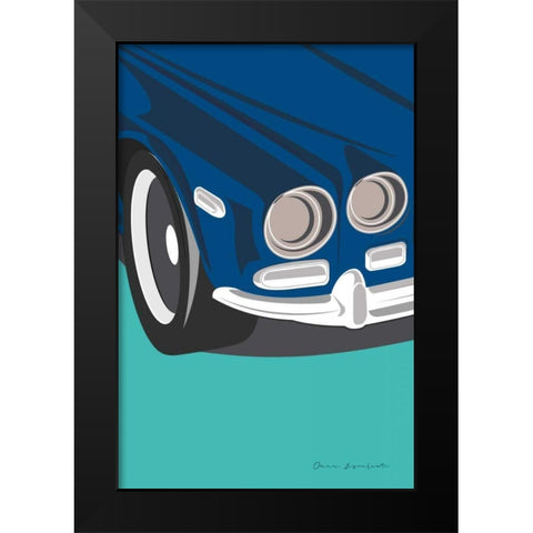 Vintage Car I Black Modern Wood Framed Art Print by Escalante, Omar