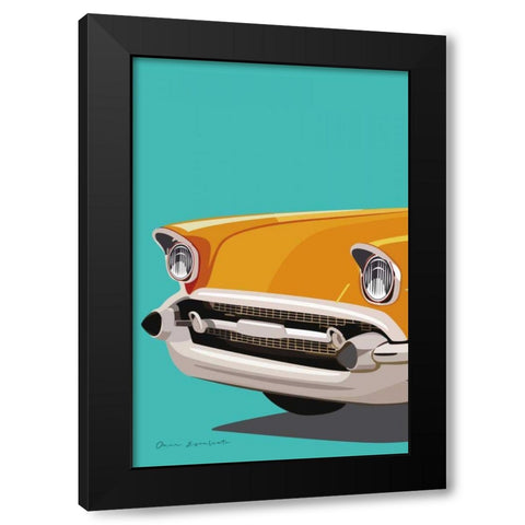 Vintage Car II Black Modern Wood Framed Art Print with Double Matting by Escalante, Omar