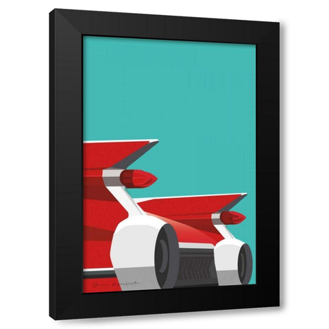 Vintage Car IV Black Modern Wood Framed Art Print with Double Matting by Escalante, Omar