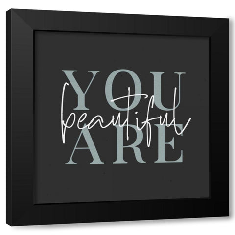 Daily Affirmations V Black Modern Wood Framed Art Print with Double Matting by Wild Apple Portfolio