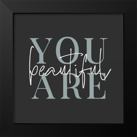 Daily Affirmations V Black Modern Wood Framed Art Print by Wild Apple Portfolio