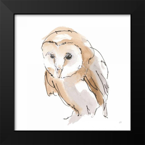 Barn Owl I Black Modern Wood Framed Art Print by Paschke, Chris