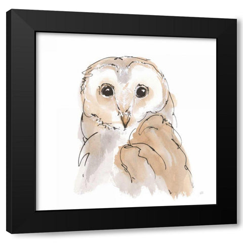 Barn Owl II Black Modern Wood Framed Art Print by Paschke, Chris