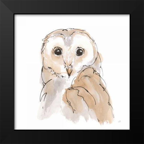 Barn Owl II Black Modern Wood Framed Art Print by Paschke, Chris