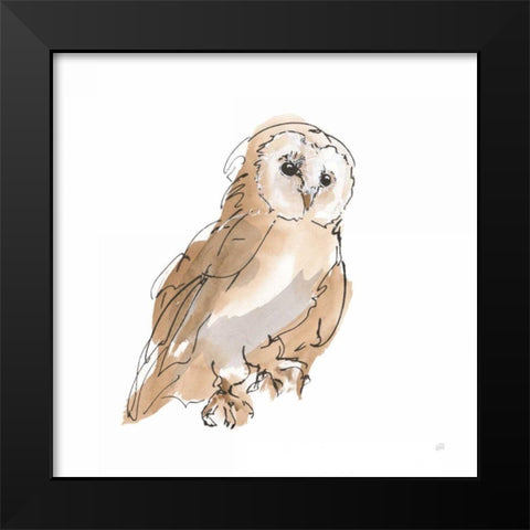 Barn Owl IV Black Modern Wood Framed Art Print by Paschke, Chris