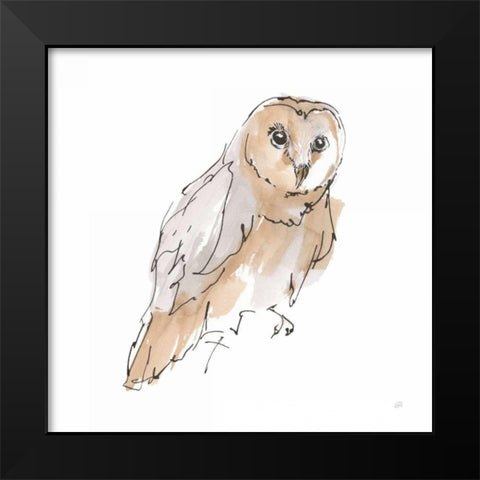 Barn Owl VI Black Modern Wood Framed Art Print by Paschke, Chris