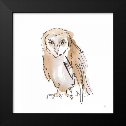 Barn Owl VII Black Modern Wood Framed Art Print by Paschke, Chris