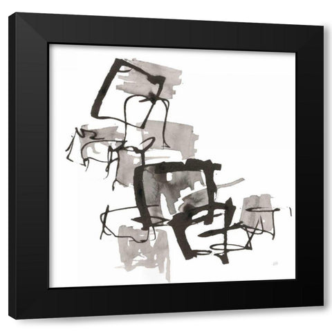 Boxed In II Black Modern Wood Framed Art Print with Double Matting by Paschke, Chris