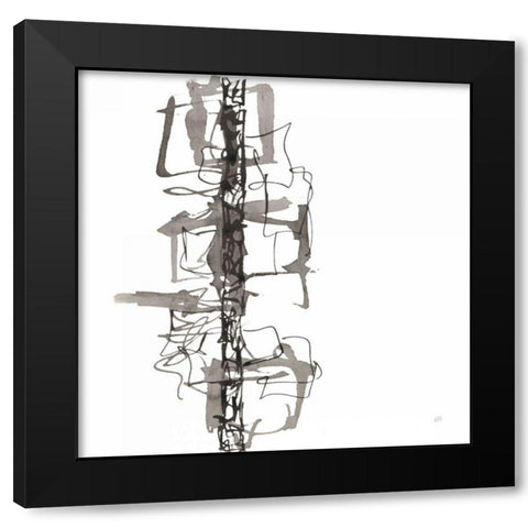 Rope Ladder I Black Modern Wood Framed Art Print with Double Matting by Paschke, Chris