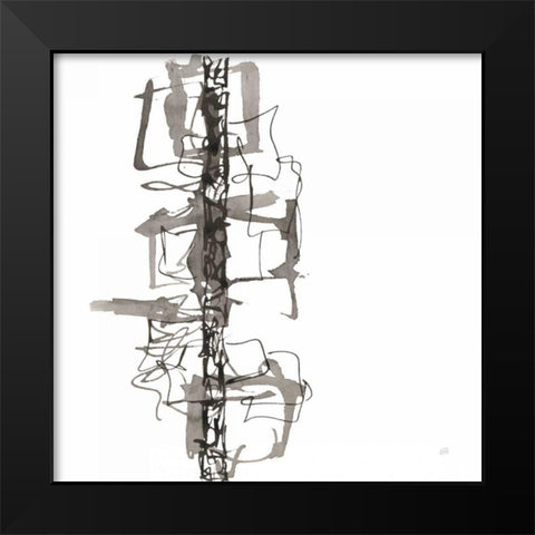 Rope Ladder I Black Modern Wood Framed Art Print by Paschke, Chris