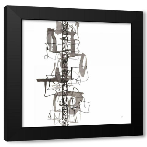 Rope Ladder II Black Modern Wood Framed Art Print by Paschke, Chris