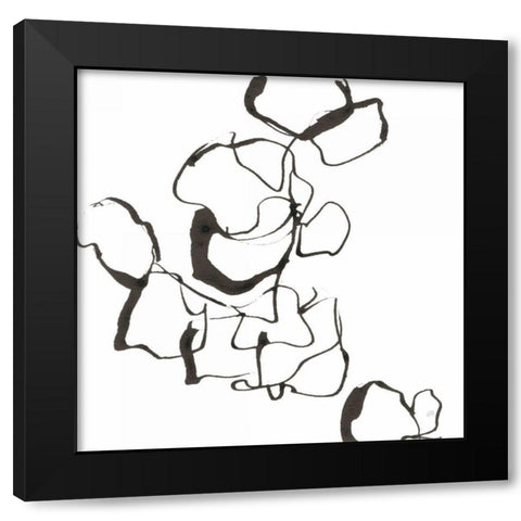 Stoned III Black Modern Wood Framed Art Print with Double Matting by Paschke, Chris