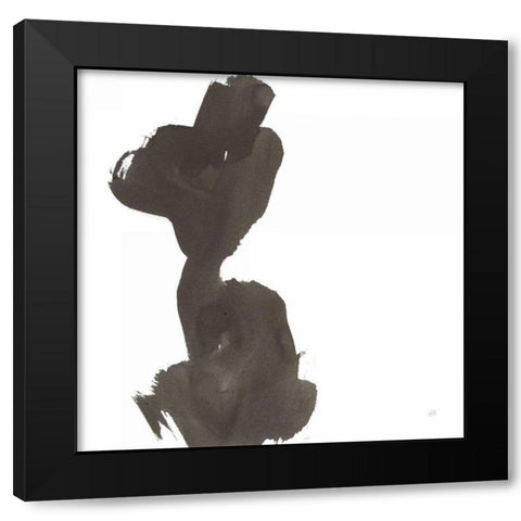 Swash I Black Modern Wood Framed Art Print with Double Matting by Paschke, Chris
