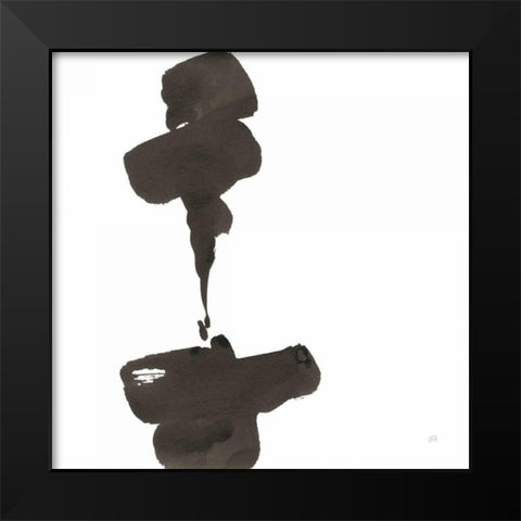 Swash III Black Modern Wood Framed Art Print by Paschke, Chris