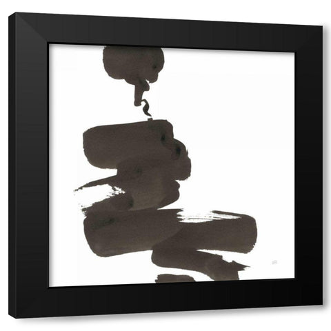 Swash IV Black Modern Wood Framed Art Print with Double Matting by Paschke, Chris