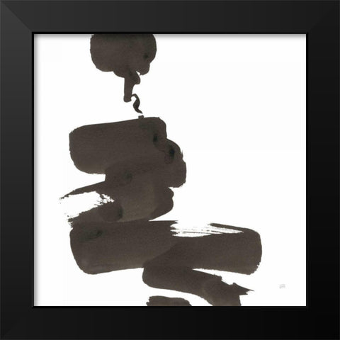 Swash IV Black Modern Wood Framed Art Print by Paschke, Chris