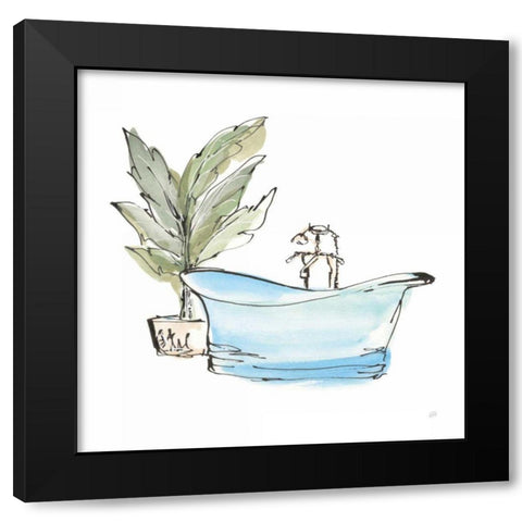 Tub II Black Modern Wood Framed Art Print with Double Matting by Paschke, Chris
