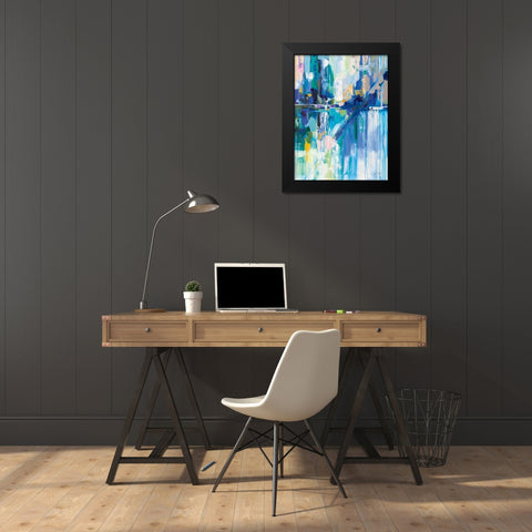 Thru the Glass Black Modern Wood Framed Art Print by Vertentes, Jeanette