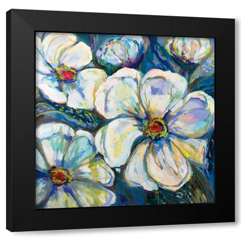 Summer Rain Black Modern Wood Framed Art Print by Vertentes, Jeanette