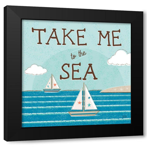 Sea and Me I Black Modern Wood Framed Art Print by Averinos, Melissa