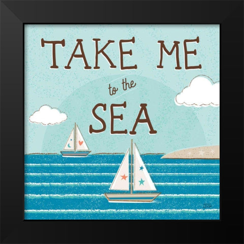 Sea and Me I Black Modern Wood Framed Art Print by Averinos, Melissa